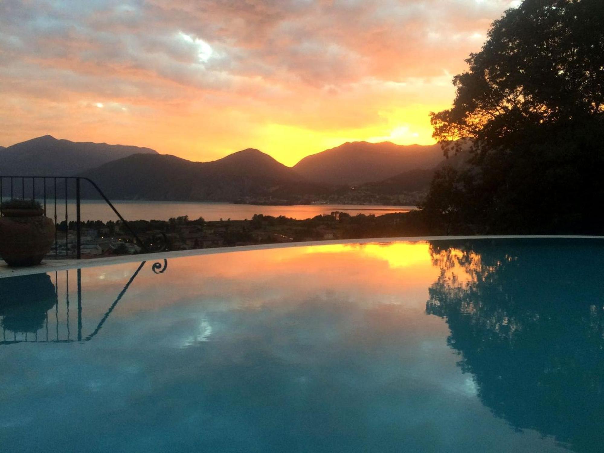 Villa In Pisogne With Pool Garden And Lake View エクステリア 写真